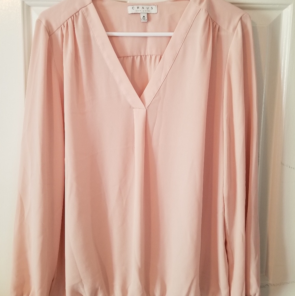 3/$20 Blush Long Sleeved Blouse